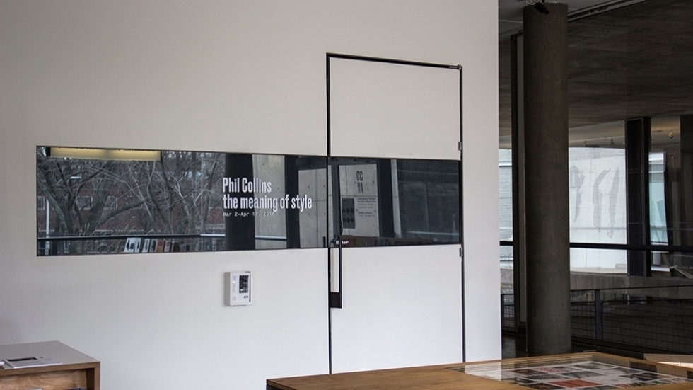 Installation view, Carpenter Center, 2016. Phil Collins, the meaning of style, 2011. Installation view, Carpenter Center, 2016. Phil Collins, the meaning of style, 2011.
