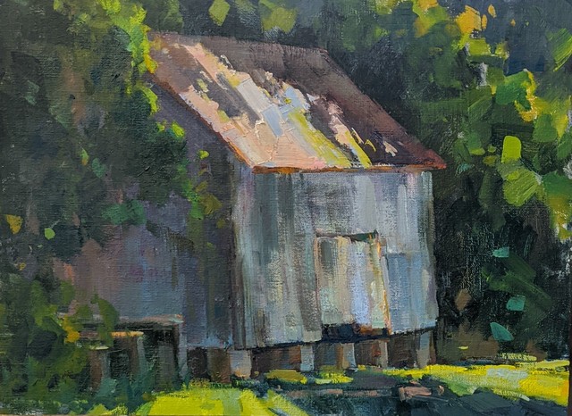 Millie Gosch, ‘Barn Shadows’, 2020, Painting, Oil on canvas, Anne Neilson Fine Art