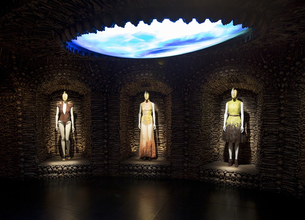 Installation view of 'Romantic Primitivism' gallery. Alexander McQueen: Savage Beauty, at the Victoria and Albert Museum, London, 2015
Installation view of 'Romantic Primitivism' gallery. Alexander McQueen: Savage Beauty, at the Victoria and Albert Museum, London, 2015