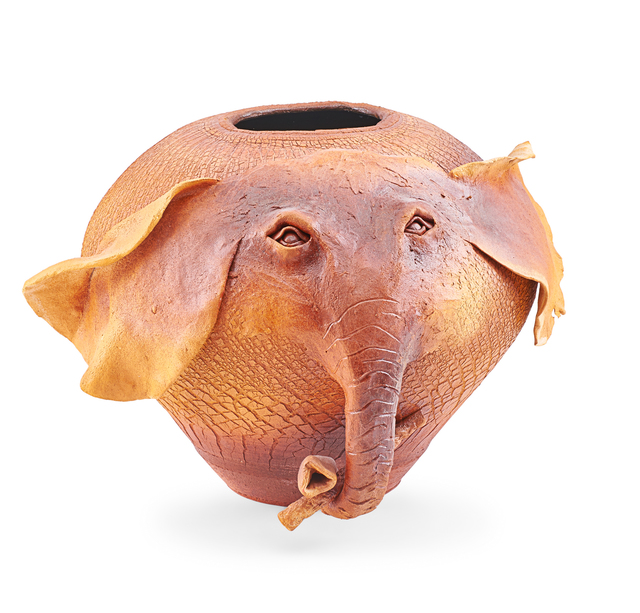 Ellen Silberlicht, ‘Raku-fired ceramic elephant’, Other, Rago/Wright