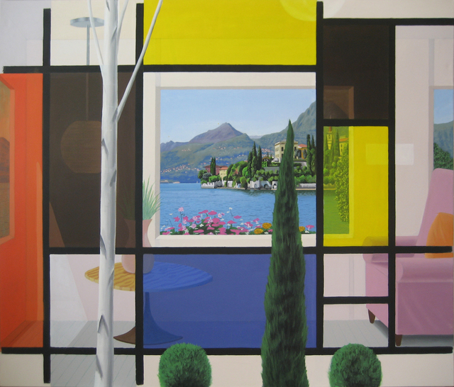 Bob Knox, ‘Mondrian's Glass House’, 2019, Painting, Acrylic on canvas, William Havu Gallery