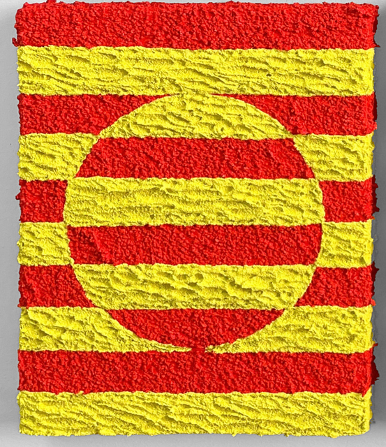 Carlos Rosales-Silva, ‘Border Exchange (Red&Yellow)’, 2021, Painting, Sand in acrylic and flashe paint on panel, Ruiz-Healy Art