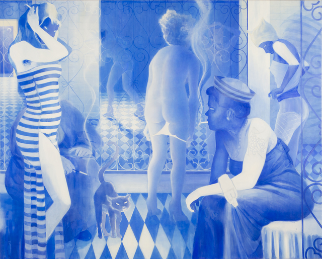 Lisa Brice, ‘Between This and That’, 2017, Painting, Synthetic tempera ('Flashe'), gesso, and ink on canvas, Tate Britain