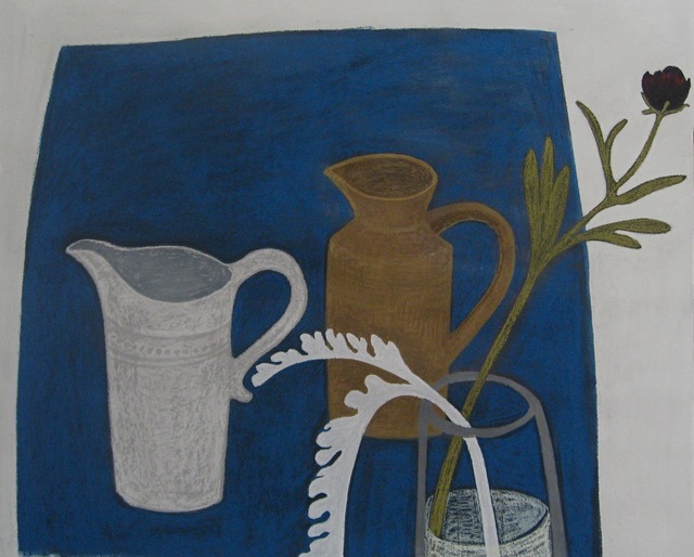 Angela A'Court, ‘Two Jugs with Peony ’, 2012, Susan Eley Fine Art