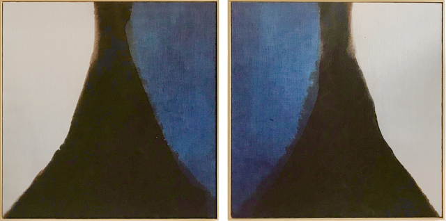 Carrie Crawford, ‘Mirror Pond’, 2019, Painting, Indigo, logwood, oak gall, acorn, iron, and black walnut dye on linen, Uprise Art