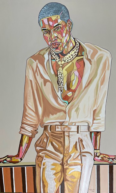 REWA, ‘Kaitochukwu Waits’, 2020, Painting, Acrylic and ink on canvas, Band of Vices