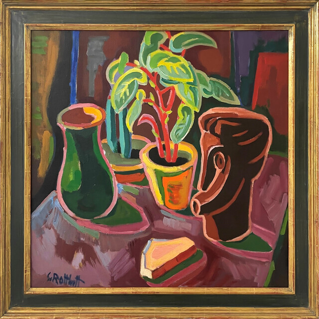 KARL SCHMIDT - ROTTLUFF、FRAU MIT ERNTEHU Karl Schmidt-Rottluff | Frau und Wald (1920) | MutualArt