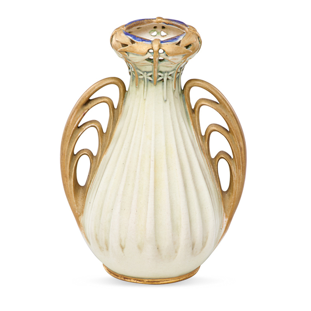 Paul Dachsel, ‘Small Amphora Vase With Dragonflies, Turn-Teplitz, Bohemia’, ca. 1910, Rago/Wright
