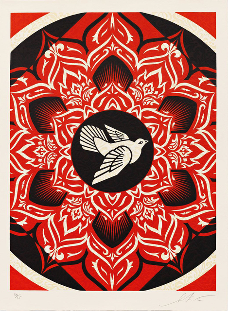 Shepard Fairey, ‘Lotus Target Black’, 2012, Toshkova Fine Art Advisory