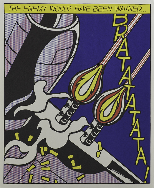 Roy Lichtenstein, ‘As I Opened Fire triptych’, 2000, Print, Three offset lithographs in colors, Rago/Wright
