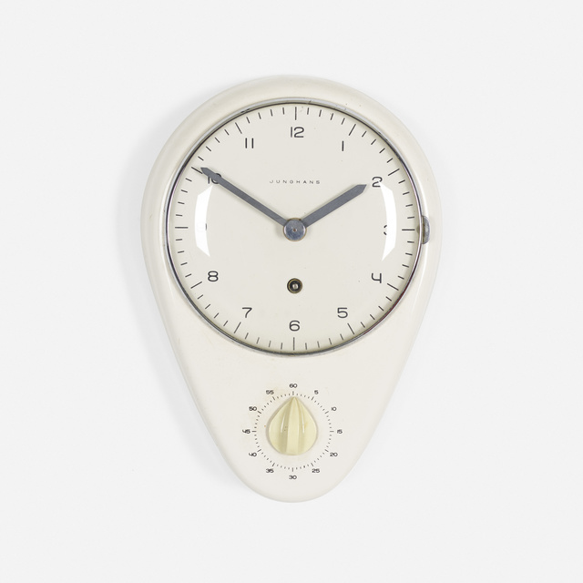 Max Bill, ‘wall clock and timer’, 1954, Design/Decorative Art, Glazed porcelain, glass, aluminum, enameled aluminum, Rago/Wright