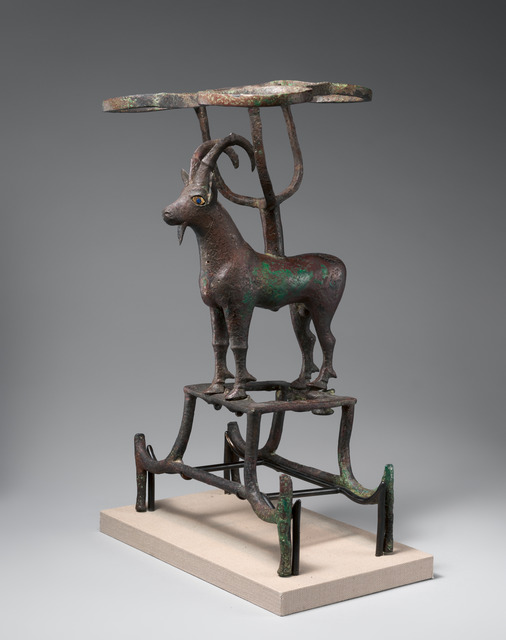 Unknown Sumerian, ‘Vessel stand with ibex support’, ca. 2600–2350 B.C., The Metropolitan Museum of Art