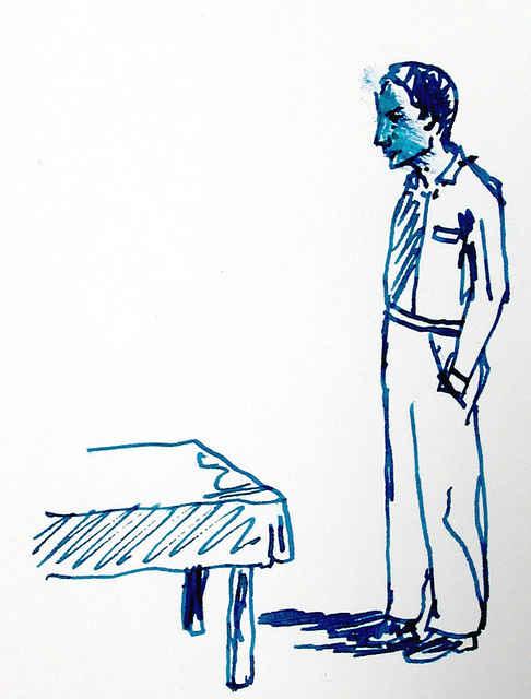 Stephan Balkenhol, ‘Untitled’, 2008, Drawing, Collage or other Work on Paper, Ink on paper, Akinci