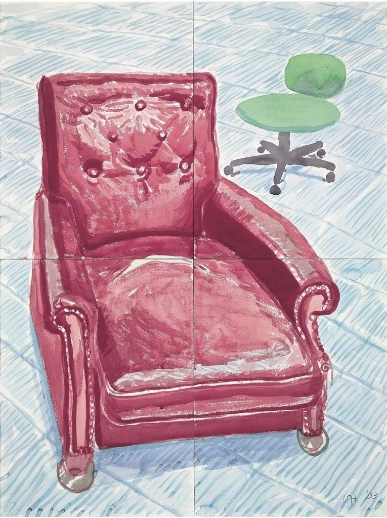 David Hockney - Red Leather Chair