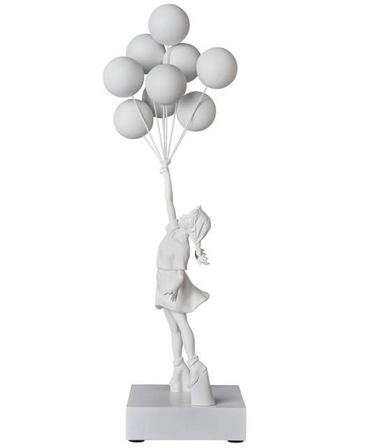 Banksy, ‘Flying Balloons Girl (White)’, 2018, Sculpture, Polystone, Rite Gallery