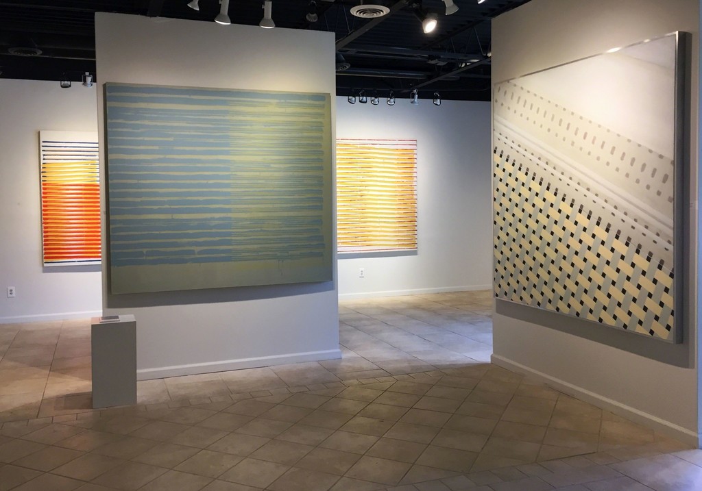 Anthony Greco: Paintings from the 1970s. Left to Right: 314/Fourteen (1976), 314/Fifteen (1976), 314/Twelve (1976), Tiles#2 Anthony Greco: Paintings from the 1970s. Left to Right: 314/Fourteen (1976), 314/Fifteen (1976), 314/Twelve (1976), Tiles#2
