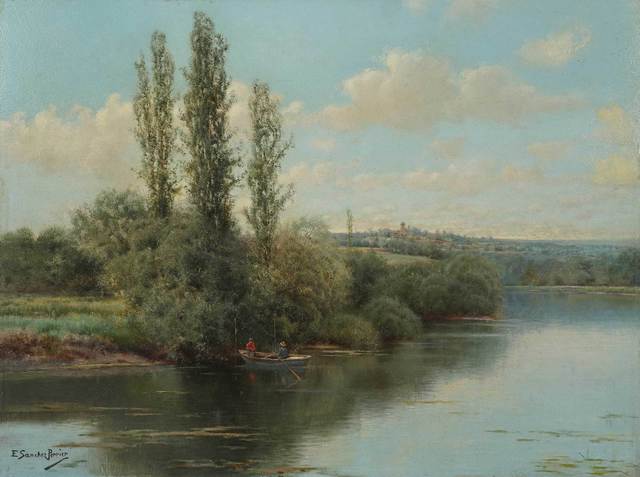 Emilio Sanchez-Perrier, ‘Two Fishermen in a Rowboat’, 19th Century, Vose Galleries