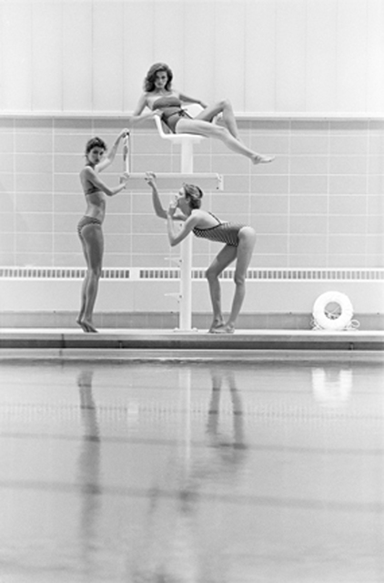 Robert Farber, ‘Gia on the Lifeguard Stand’, 1979, Photography, Fine art pigment print, Cavalier Ebanks Galleries