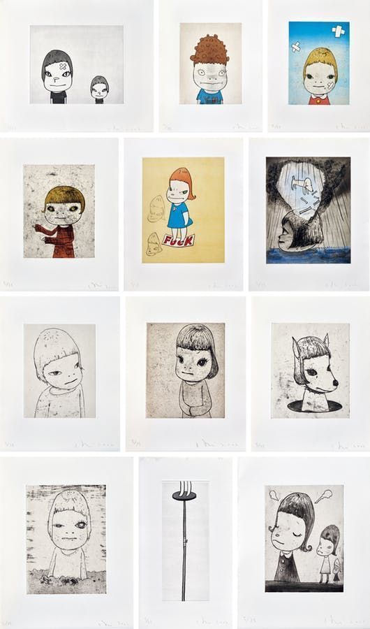 Yoshitomo Nara - 1. Running Nose Brothers; 2. Y.N. (Self-Portrait); 3. Green Eyes; 4. Night Walker; 5. On the F-word; 6. R...