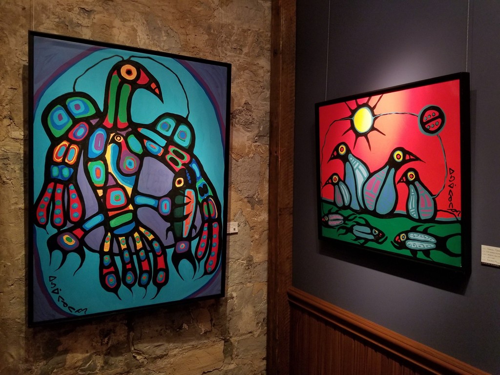 Install shot of Norval Morrisseau works at our Stone Gallery located at 32 Distillery Lane. Install shot of Norval Morrisseau works at our Stone Gallery located at 32 Distillery Lane.