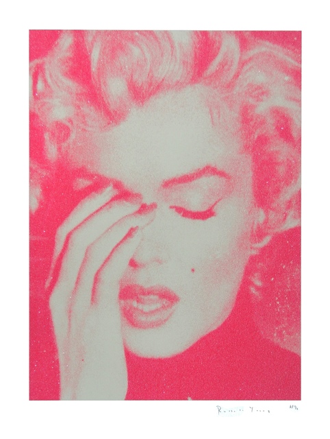 Russell Young, ‘Marilyn Crying (Cream and Suicide Pink)’, 2011, Print, Enamel and diamond dust screen print on Somerset paper., Addicted Art Gallery