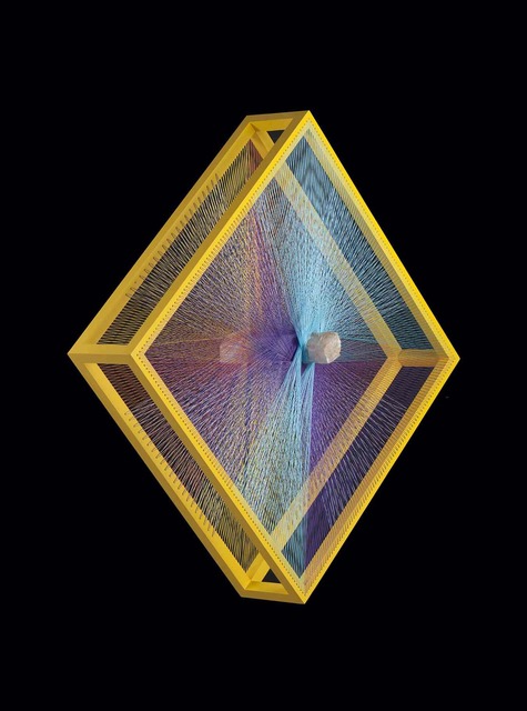 Milton Becerra, ‘Wynwood’, 2013, Sculpture, Yellow acrylic on wood, nylon fiber, guiseom quartz, Lyle O. Reitzel