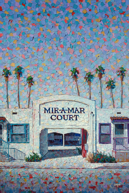Raymond Logan, ‘Mir-A-Mar Court’, 2020, Painting, Oil on canvas, George Billis Gallery