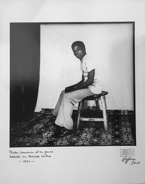 Ambroise Ngaimoko, ‘Photo souvenir d'un jeune habillé en chemise cintrée.’, 1973, Magnin-A
