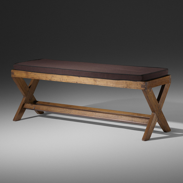 Pierre Jeanneret, ‘bench from the M.L.A. Flats building, Chandigarh’, c. 1955, Rago/Wright