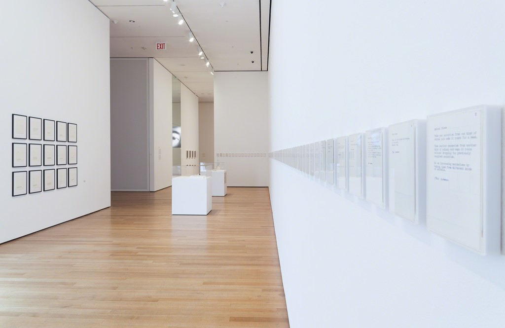 Installation view of Yoko Ono: One Woman Show, 1960-1971, The Museum of Modern Art, New York, May 17–September 7, 2015. © 2015 The Museum of Modern Art. Photo: Thomas Griesel. Installation view of Yoko Ono: One Woman Show, 1960-1971, The Museum of Modern Art, New York, May 17–September 7, 2015. © 2015 The Museum of Modern Art. Photo: Thomas Griesel.