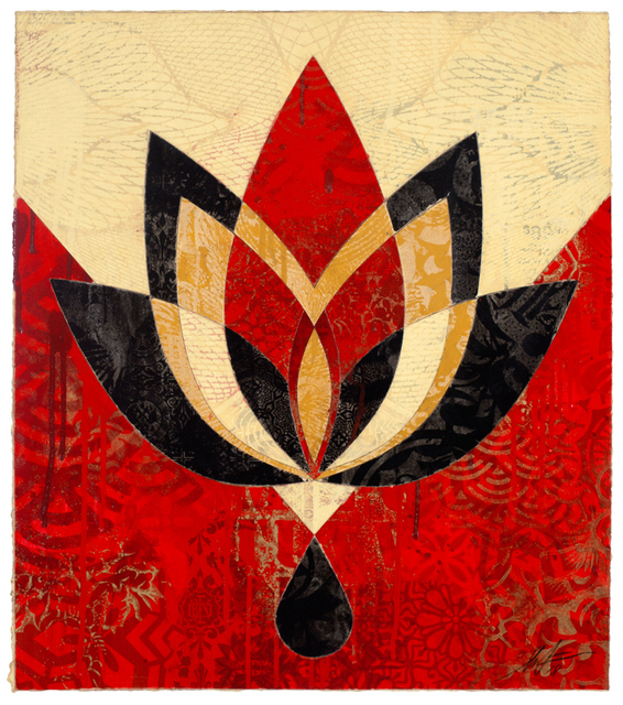Shepard Fairey (OBEY), ‘Bleeding Lotus, Version 4’, 2018, Galerie Ernst Hilger