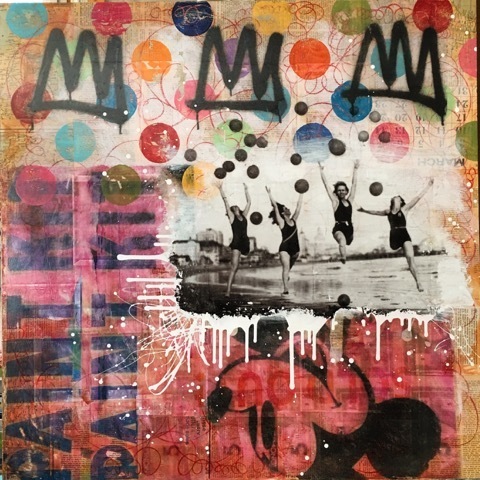 Melody Postma, ‘Looking For The Tilt-A-Whirl’, 2018, Painting, Mixed media on wood, Parlor Gallery