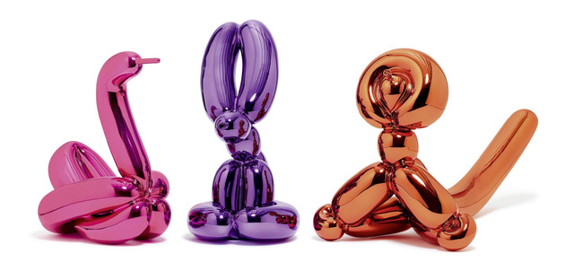 Jeff Koons, ‘Animals - Balloon Rabbit (Violet), Balloon Monkey (Orange), Balloon Swan (Magenta’, 2019, MK Art Invest Group