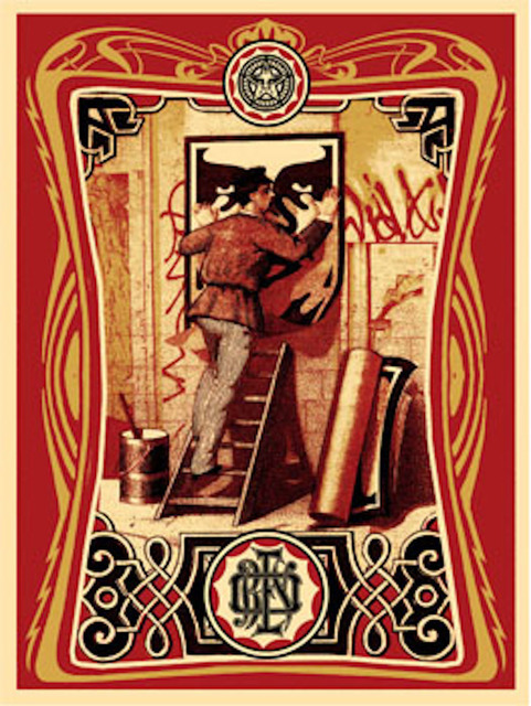 Shepard Fairey (OBEY), ‘Vintage Paster ’, 2006, Gregg Shienbaum Fine Art