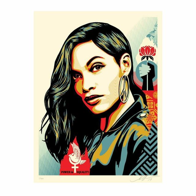 Shepard Fairey, ‘"Power & Equality" Dove & Rosario Dawson ’, 2019, Print, Screen Print On Thick Speckle Tone Paper, New Union Gallery
