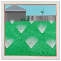 A Lawn Being Sprinkled