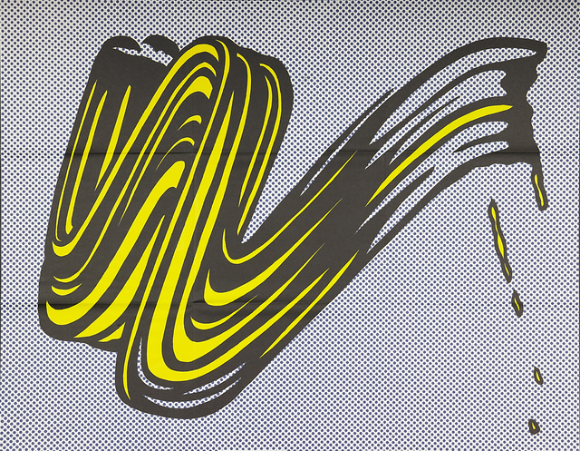 Roy Lichtenstein, ‘Brushstroke’, 1965, Print, Offset lithograph in colors (mailer), Rago/Wright