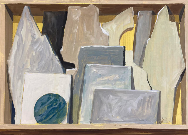 Gloria Martín Montaño, ‘Cajón de mármoles II ’, 2020, Painting, Oil on paper, Galería Silvestre