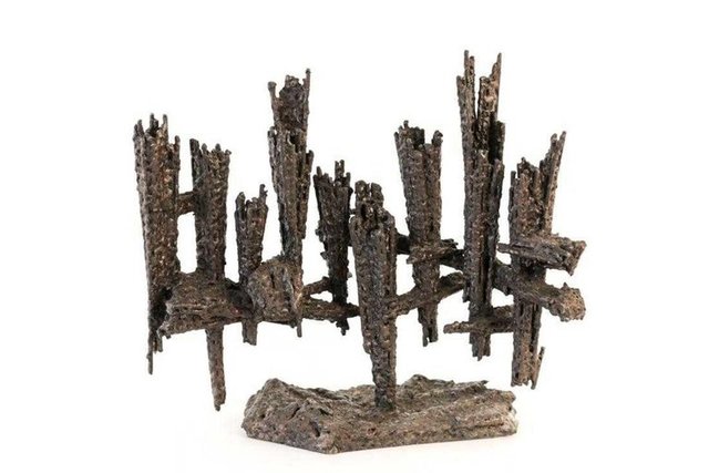 David Palombo, ‘Heavy Hand Forged Brutalist Iron Memorial Menorah Sculpture’, Mid-20th Century, Sculpture, Iron, Lions Gallery