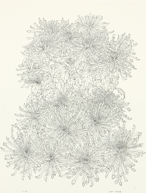 Ruth Asawa, ‘Untitled (PF.622, Chrysanthemums)’, 1985, Drawing, Collage or other Work on Paper, Pen and ink on paper, Headlands Center for the Arts Benefit Auction