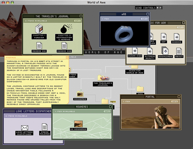 Yael Kanarek, ‘World of Awe: A Traveler's Journal, Chapter 2: Destruction & Mending’, 2002, Other, Unique URL, bitforms gallery