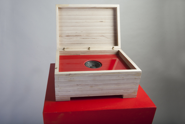 Coke Wisdom O'Neal, ‘Speakerbox 3 (Dog Shit in a Cop Car)’, 2016, Mixed Media, Wood, Plexiglass, Speaker, Mp3 player, Kristin Sancken