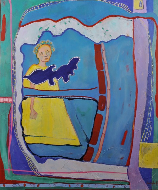 Alice Campbell, ‘Santa Reparata Death part II’, Painting, Oil on board, Castlegate House Gallery