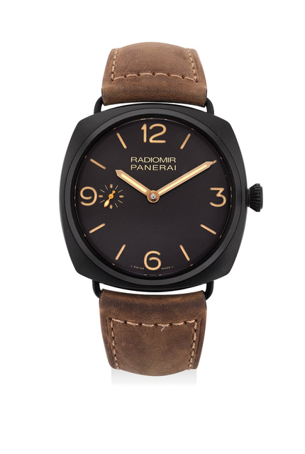 Panerai, ‘A fine and attractive limited edition ceramic wristwatch with subsidiary seconds dial and additional strap, numbered 153 of a limited edition of 1,000 pieces’, Circa 2013, Jewelry, Ceramic, Phillips