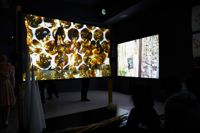 Joan Jonas, ‘They Come to Us without a Word (Installation view)’, 2015, 56th Venice Biennale