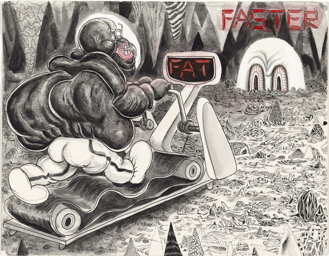 Trenton Doyle Hancock, ‘Faster’, 2010, Drawing, Collage or other Work on Paper, Acrylic, mixed media on paper, The Studio Museum in Harlem