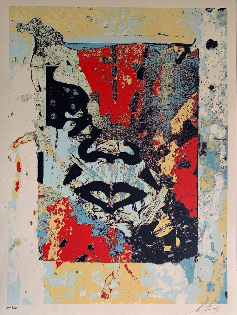 Shepard Fairey Print Enhanced Disintegration (Red) Obey Giant 2019