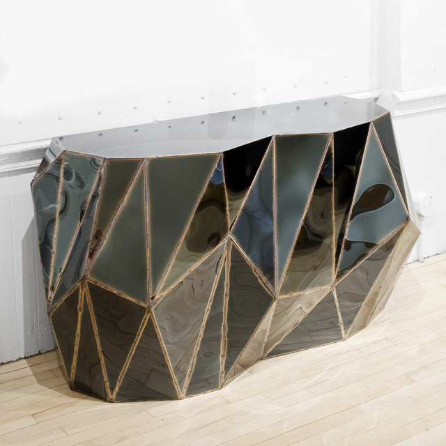 Julian Mayor, ‘Rough Split Console’, 2017, Design/Decorative Art, Varnished dark blue steel, Twenty First Gallery