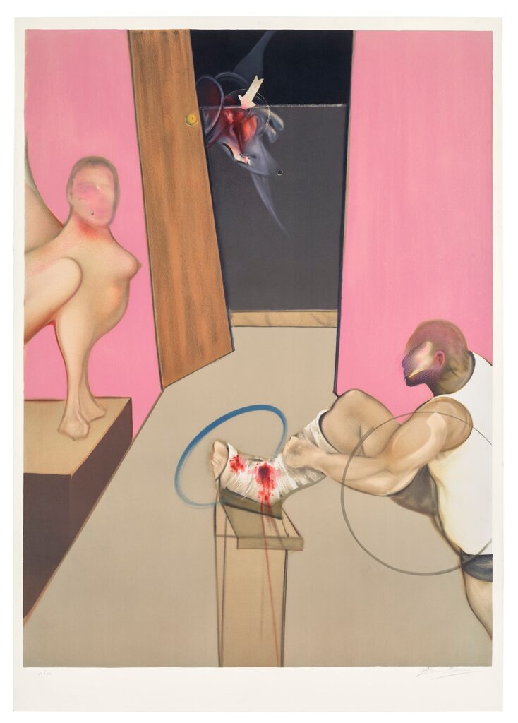Francis Bacon - Œdipe et le Sphinx d'après Ingres (after, Œdipus and the Sphinx after Ingres, 1983) (S. 18, T. 17)