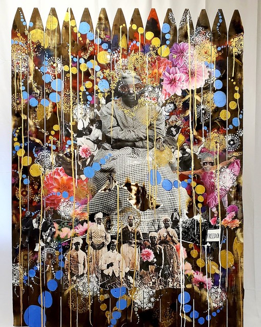 Lavett Ballard, ‘Still Here’, 2020, Painting, Mixed media/collage on reclaimed wood, Long-Sharp Gallery